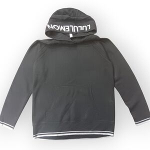 Lululemon Black Hoodie with Bold White Accents
